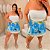 Short Saia Kate Verão Azul Floral Plus Size - Imagem 3