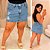 Saia Jeans PB Destroyed Mônica Plus Size - Imagem 1