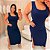 Vestido Mid Canelado Grazi Azul Plus Size - Imagem 3