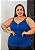 Alcinha Botão Julia Azul Royal Plus Size - Imagem 4
