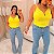 Alcinha Botão Julia Amarelo Plus Size - Imagem 3