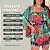 Trijunto Kimono Preto Estampado Plus Size - Imagem 2