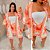 Conjunto Kimono Cibele Estampado Laranja Plus Size - Imagem 3
