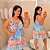 Vestido Susan Floral Azul BB Plus Size - Imagem 1