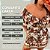 Conjunto Carla Farm Estampado Laranja e Marrom Plus Size - Imagem 2
