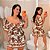 Conjunto Carla Farm Estampado Laranja e Marrom Plus Size - Imagem 1