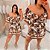 Conjunto Carla Farm Estampado Laranja e Marrom Plus Size - Imagem 3