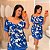Conjunto Carla Farm Estampado Azul Plus Size - Imagem 1