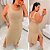 Vestido Mid Canelado Grazi Bege Plus Size - Imagem 1