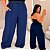 Pantalona Linhão Jussara Azul Marinho  Plus Size - Imagem 1
