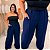 Pantalona Linhão Jussara Azul Marinho  Plus Size - Imagem 4