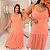Vestido Longo Isabela Liso Rose Plus Size - Imagem 3