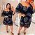 Vestido Giovana Preto Estampado Plus Size - Imagem 3
