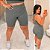 Conjunto Fit Bermuda Cinza Plus Size - Imagem 3