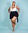 Short Saia Babi Preto Liso Plus Size - Imagem 4