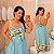 Vestido Beatriz Azul Estampado Plus Size - Imagem 1