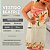 Vestido Beatriz Bege Estampado Plus Size - Imagem 2