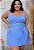 Macaquinho Lili Cinto Azul Plus Size - Imagem 4