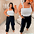 Cropped Elastex Alça Branco Plus Size - Imagem 3