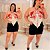 Cropped Lenço Julieta Estampado Vermelho Plus Size - Imagem 3