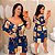 Vestido Vip Lara Azul Marinho Estampado Plus Size - Imagem 1