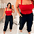 Cropped Elastex Alça Vermelho Plus Size - Imagem 3
