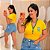 T shirt Brasil Botão Amarelo Plus Size - Imagem 1