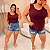 Blusa Regata Fit Laís Marsala Plus Size - Imagem 3