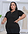 Blusa Gotinha Manga Diana Preta Plus Size - Imagem 4