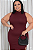 Vestido Canelado Raquel Marsala Plus Size - Imagem 4