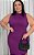 Vestido Canelado Raquel Roxo Plus Size - Imagem 4