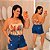 Cropped Tomara que Caia Elastex Bege Plus Size - Imagem 1