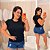 Blusa Muscle Tee Vitória Preta Plus Size - Imagem 1