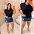 Blusa Muscle Tee Vitória Preta Plus Size - Imagem 3