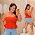 Blusa Bata Modal Ester Laranja Plus Size - Imagem 1