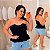 Blusa Bata Modal Ester Preta Plus Size - Imagem 1