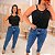 Blusa Alça Duna Trançada Jaque Preta Plus Size - Imagem 2
