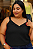 Blusa Alça Duna Silvia Preta Plus Size - Imagem 5