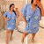 Vestido Transpassado Vip Lia Azul Plus Size - Imagem 4