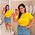 T shirt Bordada BR Amarela Plus Size - Imagem 1