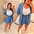 Conjunto Kimono Listra Elisa Azul Plus Size - Imagem 3