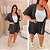Conjunto Kimono Listra Elisa Preto Plus Size - Imagem 3