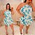Macaquinho Ema Estampado Papagaio Verde Esmeralda Plus Size - Imagem 2