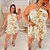 Macaquinho Ema Estampado Branco e Dourado Plus Size - Imagem 2