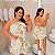 Macaquinho Ema Estampado Branco e Dourado Plus Size - Imagem 1