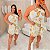 Macaquinho Ema Estampado Branco e Dourado Plus Size - Imagem 4