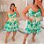 Vestido Susan Estampado Flor Verde Plus Size - Imagem 3