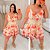 Vestido Susan Estampado Flor Rosa Plus Size - Imagem 3