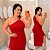 Vestido Nula Canelado Lilian Vermelho Plus Size - Imagem 1