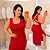 Vestido Mid Canelado Grazi Vermelho Plus Size - Imagem 1